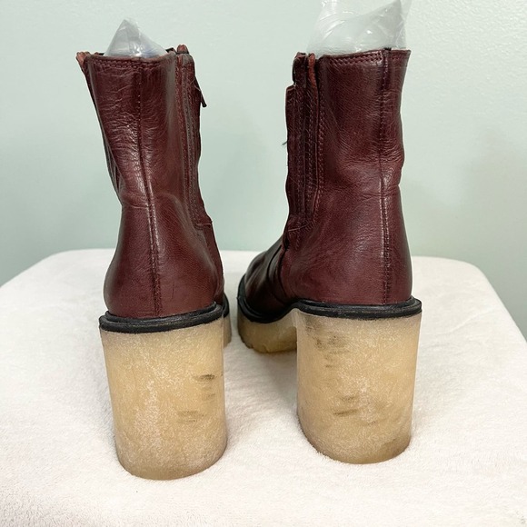 Free People Women's Cherry Chocolate Side Zip James Chelsea Ankle Boots Size 37 - Picture 5 of 10